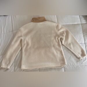 Columbia Womens L Quarter Zip Sherpa Fleece
Pullover  Cream and Tan